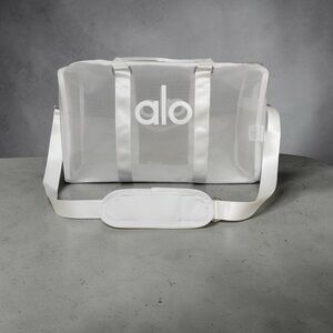 ALO Yoga White Mesh Crossbody Carry Bag